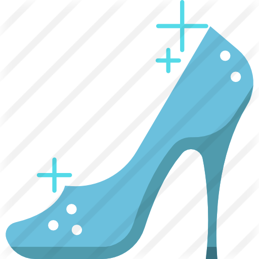 Cinderella Shoe - Tacones Dibujos Animados (512x512)