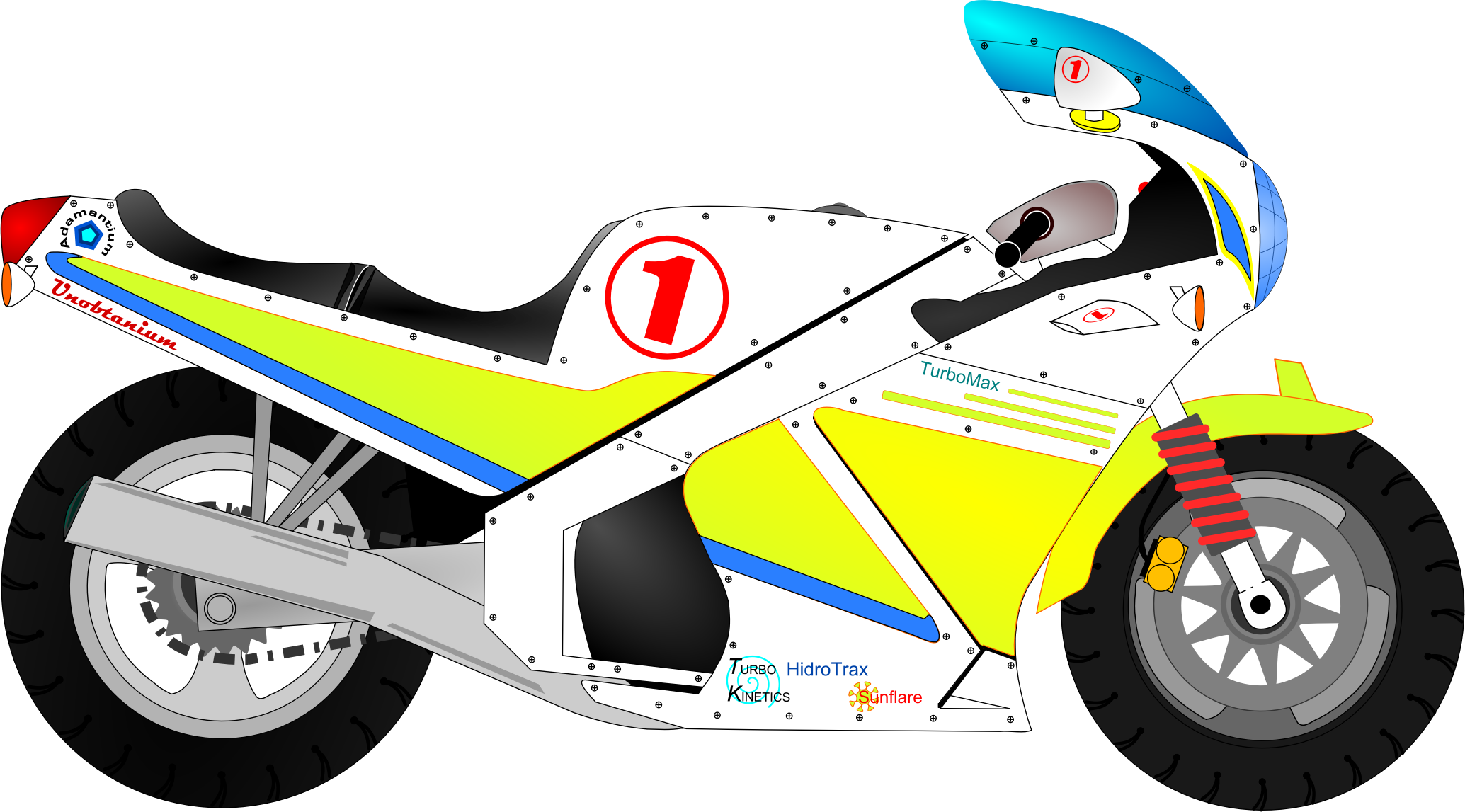Vector Sport Bike Side View Png Clipart - Motor Bikes Clip Art (2069x1147)