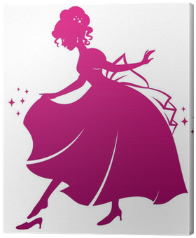 Silhouette Of Cinderella Wearing Her Glass Slipper - Silhouette Of Cinderella Glass Slipper (400x400)