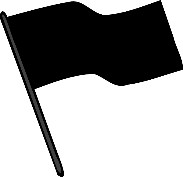 Black And White Flag Clip Art - Black Flag Image Download (600x580)