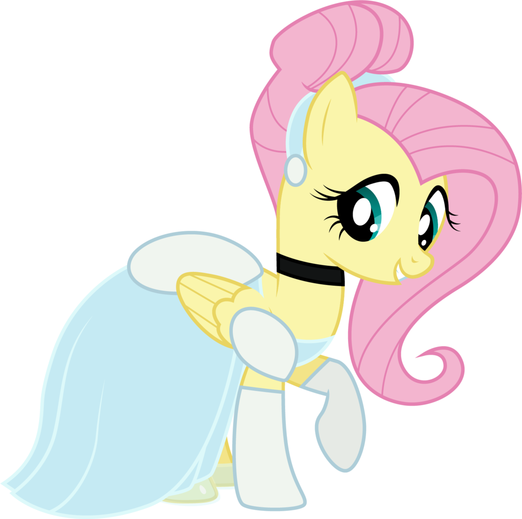 Fluttershy As Cinderella By Cloudyglow Fluttershy As - My Little Pony Princess Fluttershy (1024x1019)