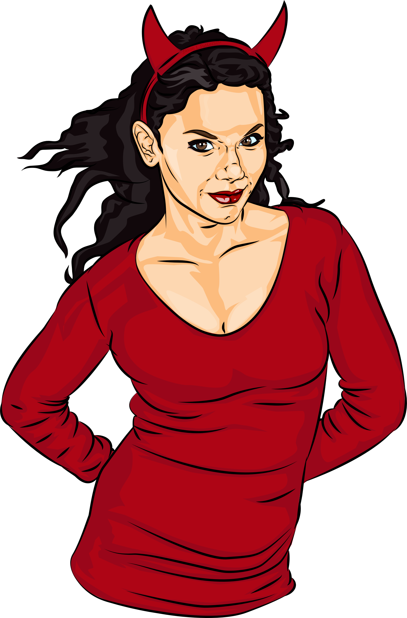 Free Devil Clipart - Female Devil (1580x2400)