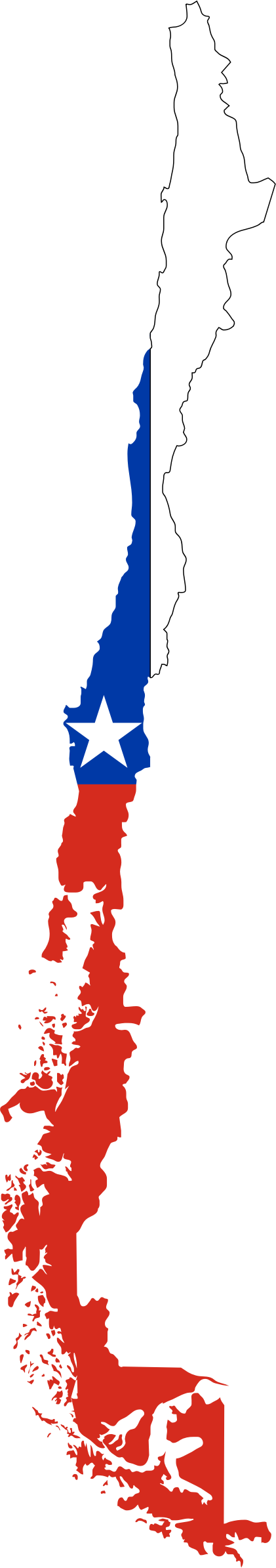 Chile Clipart Transparent - Chile Country With Flag (421x2389)