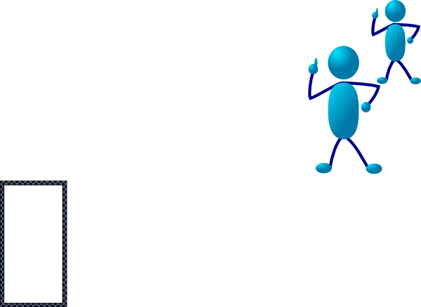 Blue Stick Man Self Evaluation Clip Art - Stick People Clip Art (600x437)