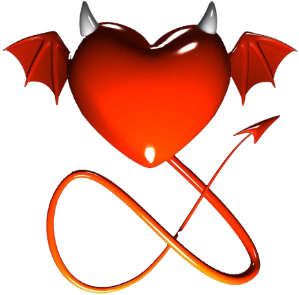 Sepo Logo Blancokopie Heart Devil Horns Tail Wings - Kötü Kalp (470x433)
