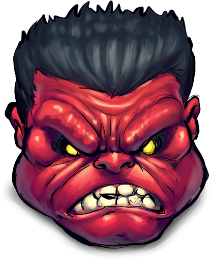 Angry Rulk Watercolor Icon, Png Clipart Image - Angry Hulk Face Png (512x512)