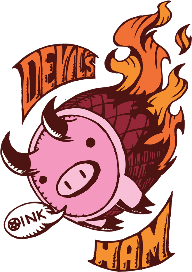 Devil's Ham By Darksilvania - Devil Pig Cartoon (700x991)