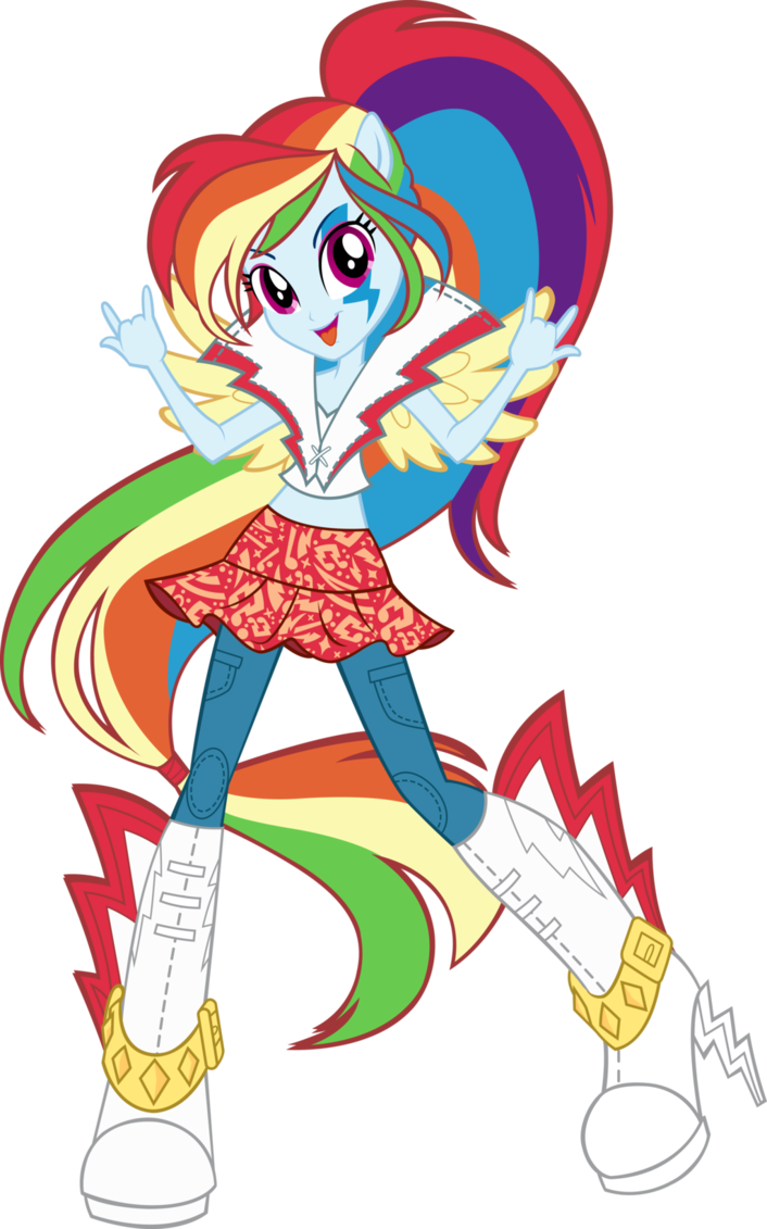 Icantunloveyou, Box Art, Devil Horn , Equestria Girls, - Rainbow Dash Eg Rainbow Rocks (706x1131)