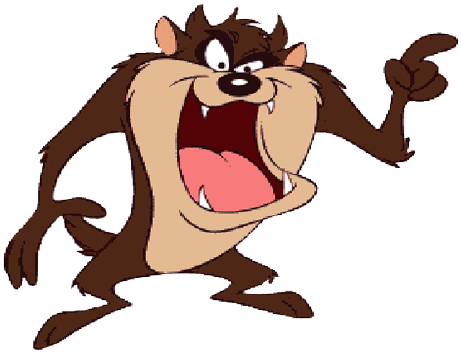 As The Youngest Of The Looney Tunes, The Tasmanian - Taz Tasmanian Devil Png (500x357)