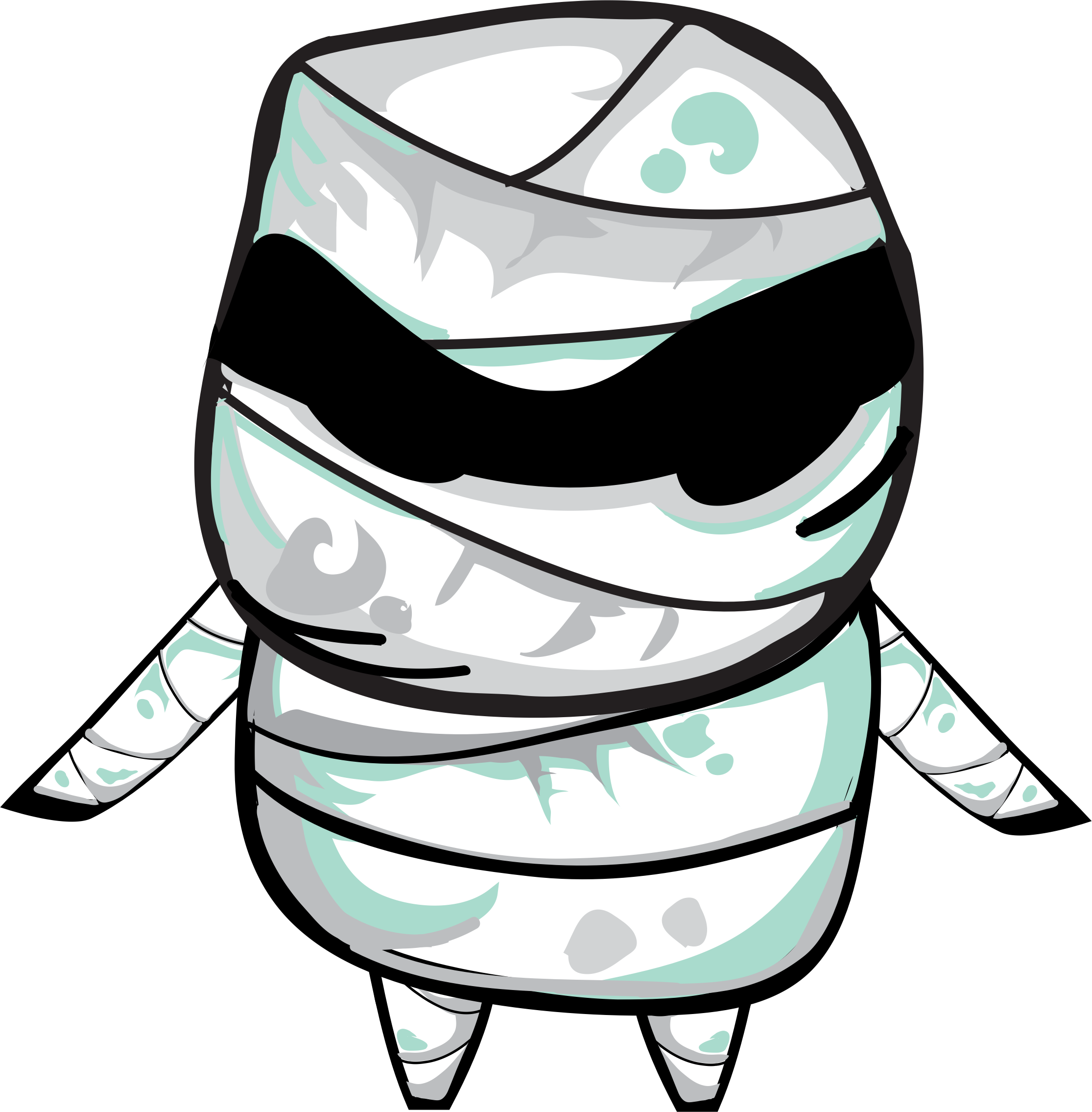 Mummy Clipart Chibi - การ์ตูน มัมมี่ น่า รัก (2230x2270)