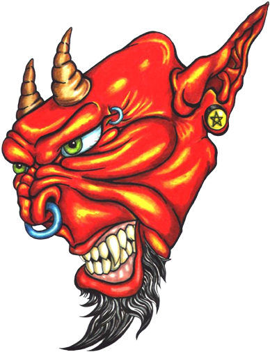 Demon Tattoos Designs- High Quality Photos And Flash - Colorful Tattoo Png Devils (400x513)