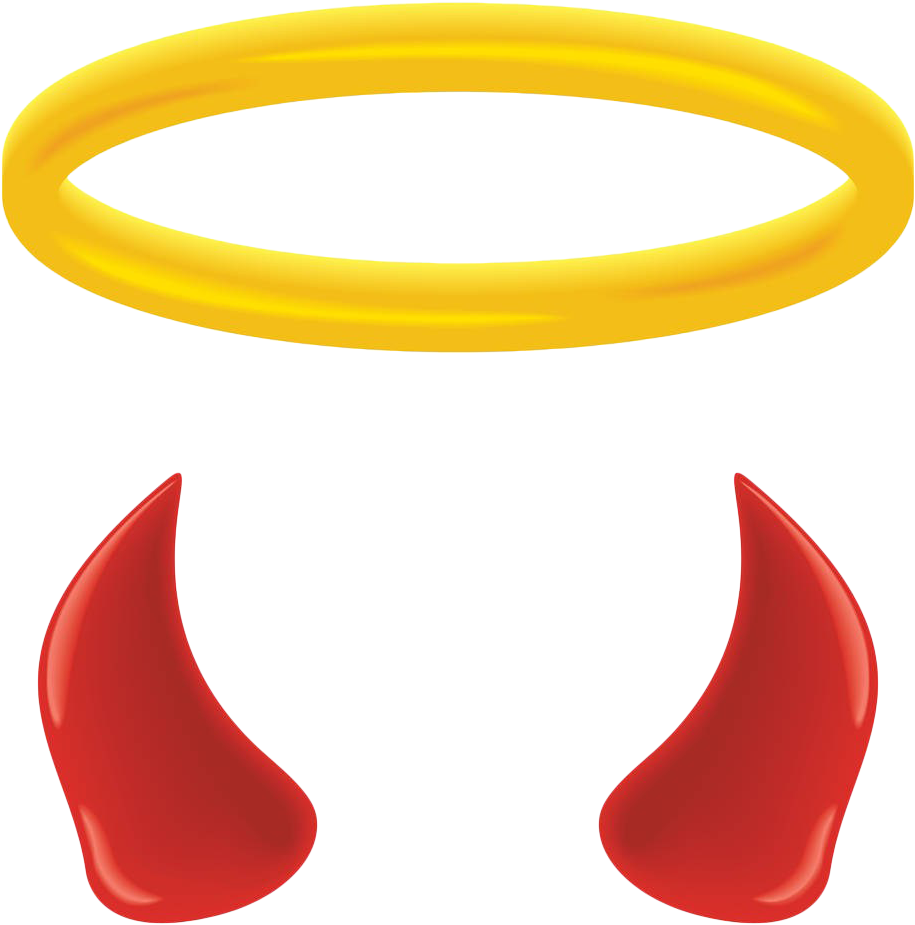 Angel Halo Devil Clip Art - Devil Horns Clip Art (1000x1000)