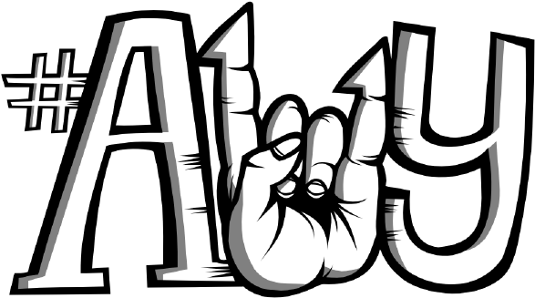 A11y Drawn Using The Devil Horns Hand Gesture For The - A11y (600x333)