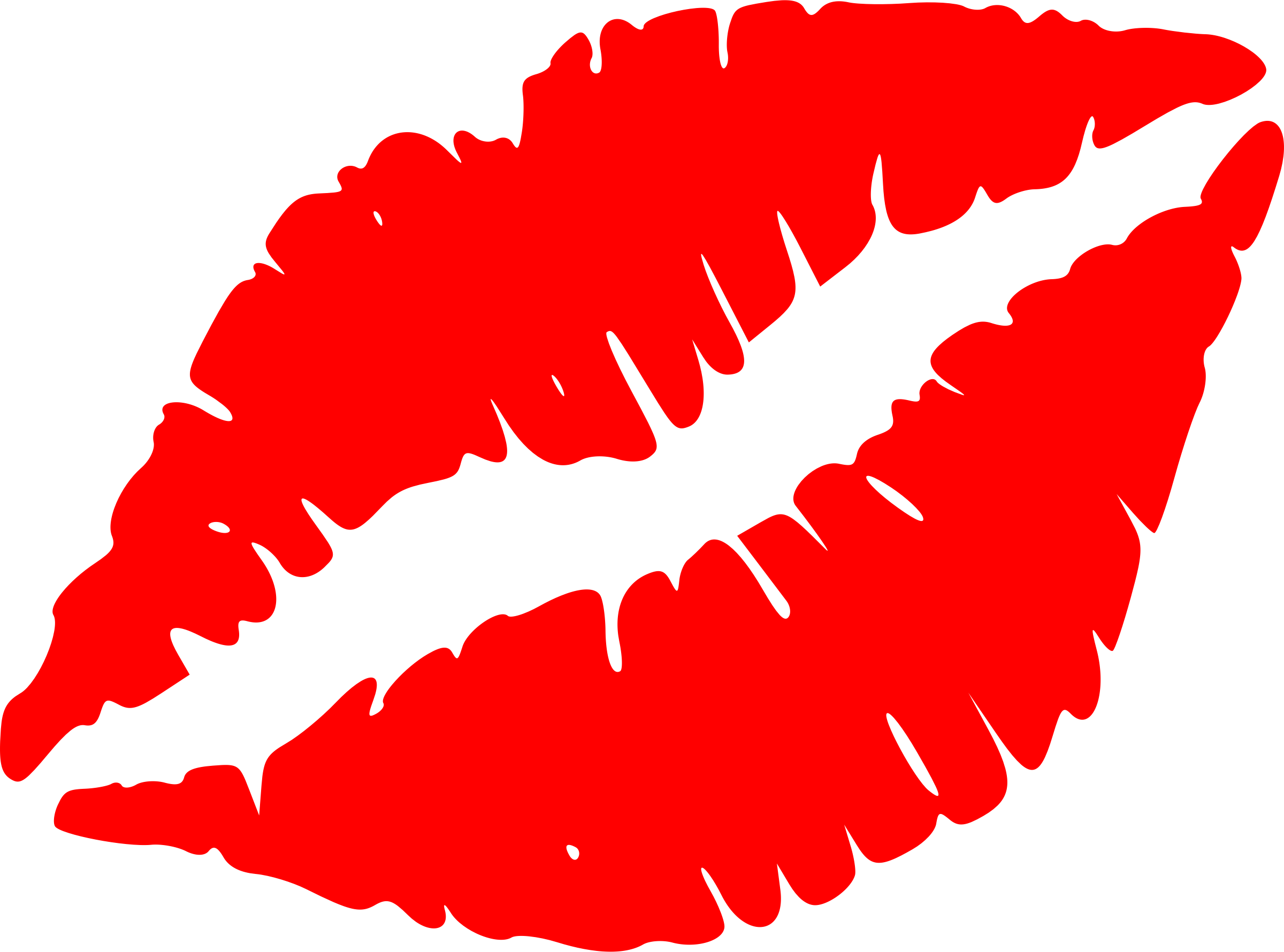 Clipart - Red Lips - Lips Clip Art (2400x1780)