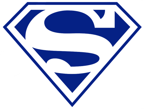 Superman Was A Blue Devil - Super Man Stickers (960x375)
