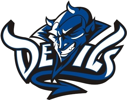 Go Blue Devils - Red Devil Logo (439x439)