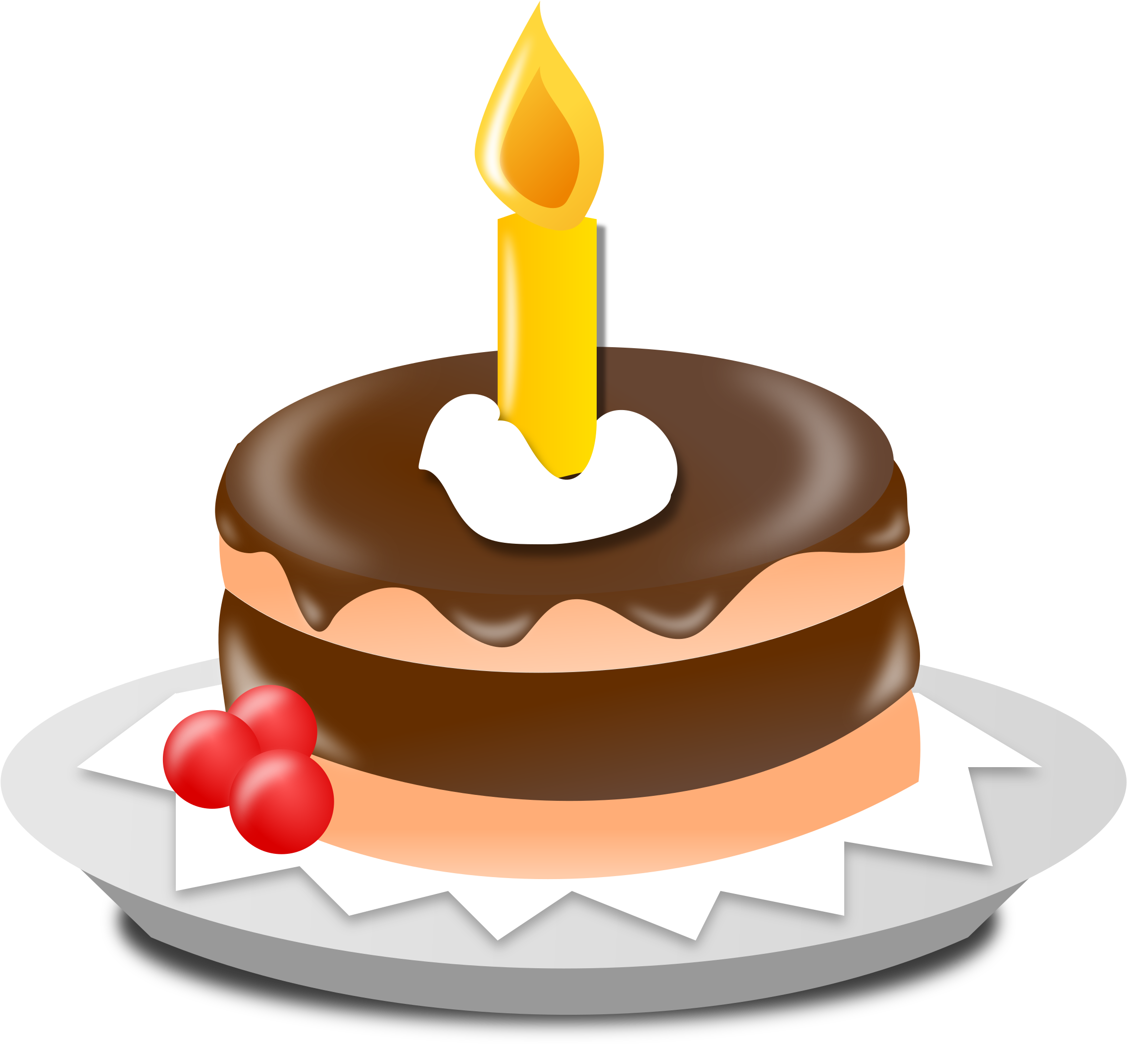 Big Image - Birthday Cake Clip Art (2400x2400)