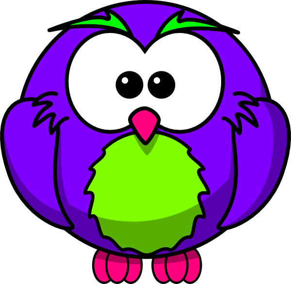 Cartoon Owl Shower Curtain (600x585)