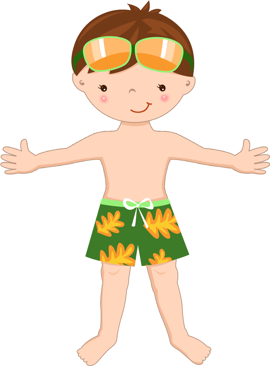 Mermaid Clipart Kid Beach Party - Boy At The Beach Cartoon (1333x1600)