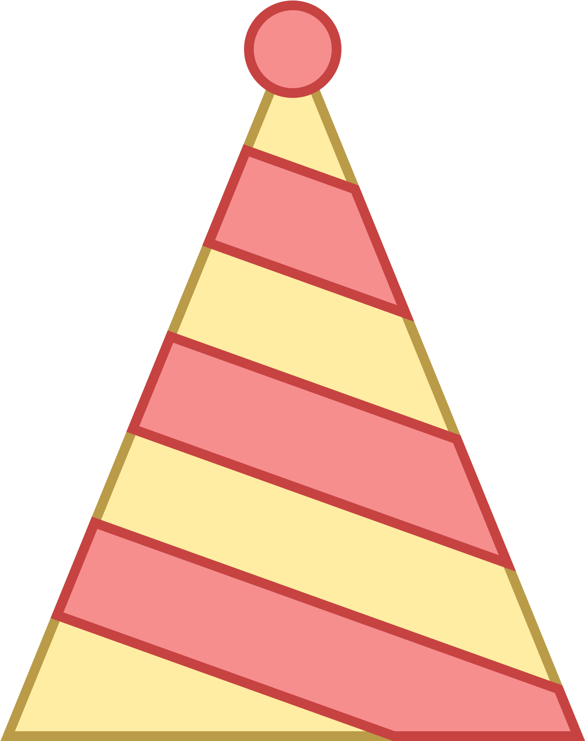 Hat Clipart Triangle - Triangle Party Hat Clipart (1600x1600)