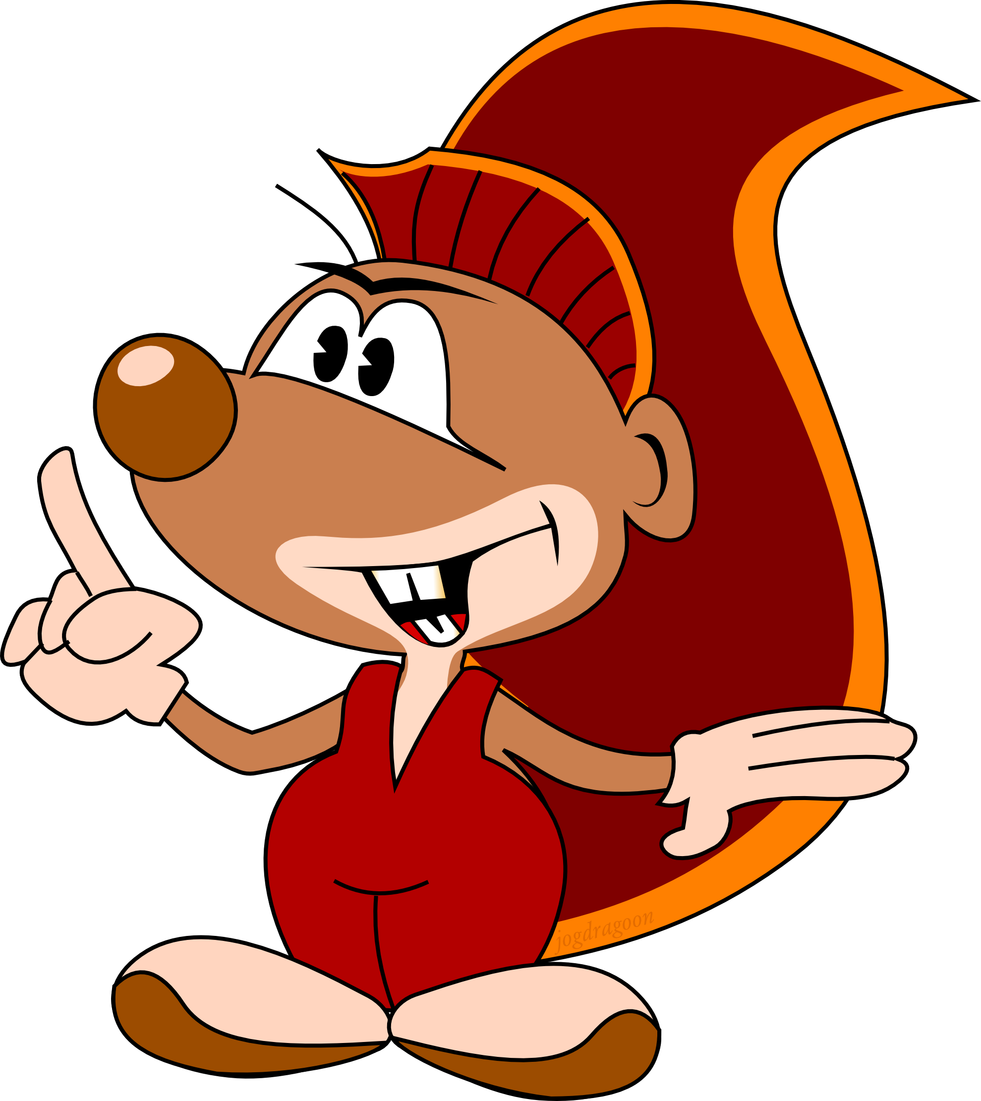 Funny Squirrel Clipart - Cartoon Clip Art Png (1979x2221)