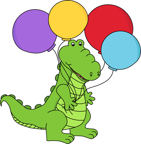 Alligator With Balloons - Alligator With Balloons (491x500)