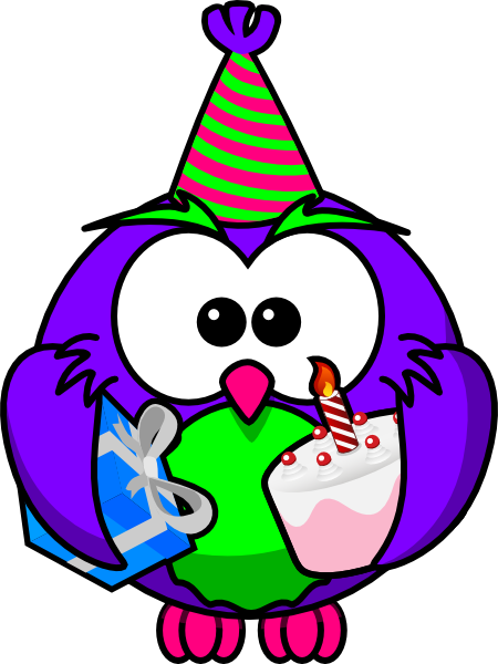 Birthday Owl Clip Art - Birthday Owl Clip Art (450x600)
