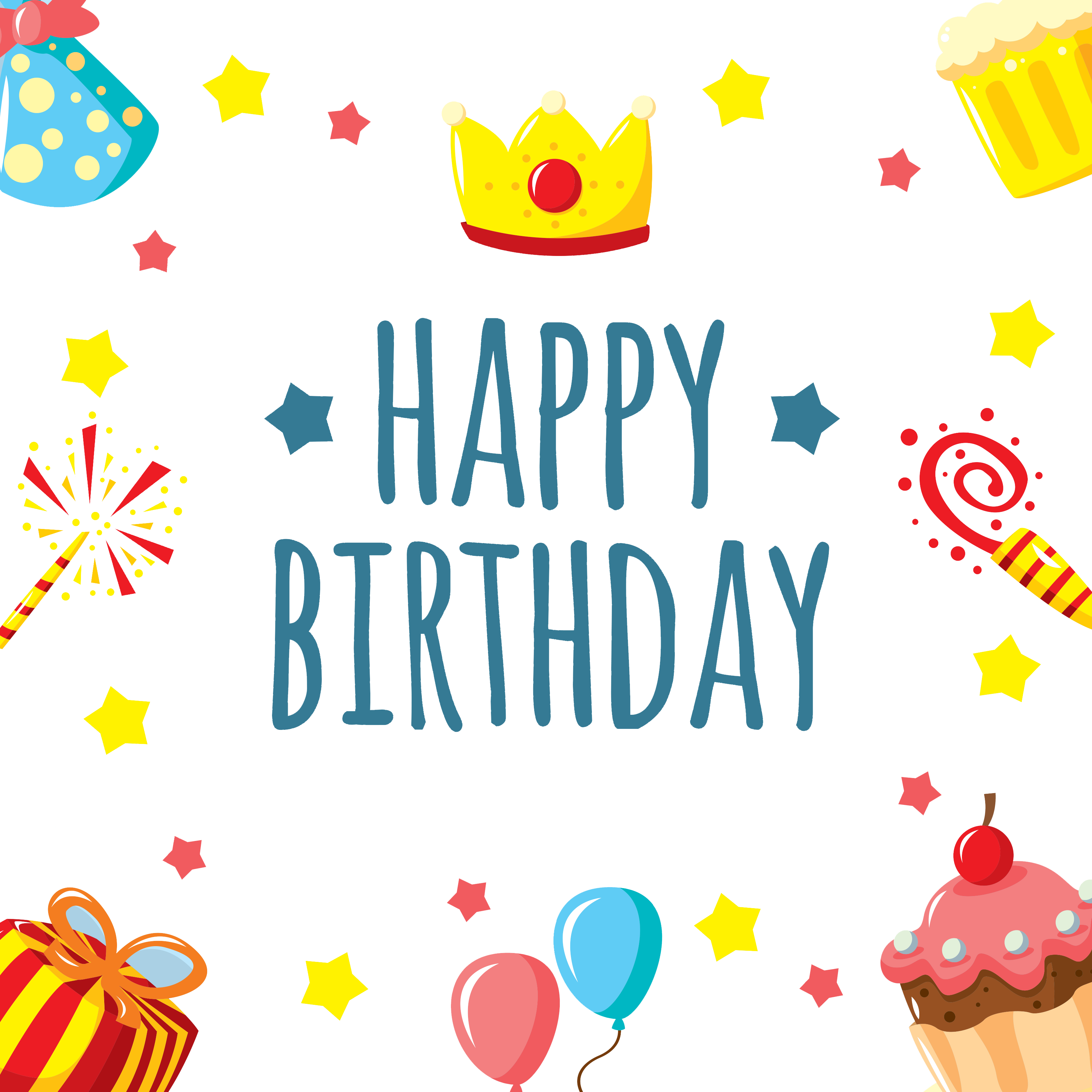 Happy Birthday To You Greeting Card Brother Wish - Happy Birthday Background Png Card (3332x3332)