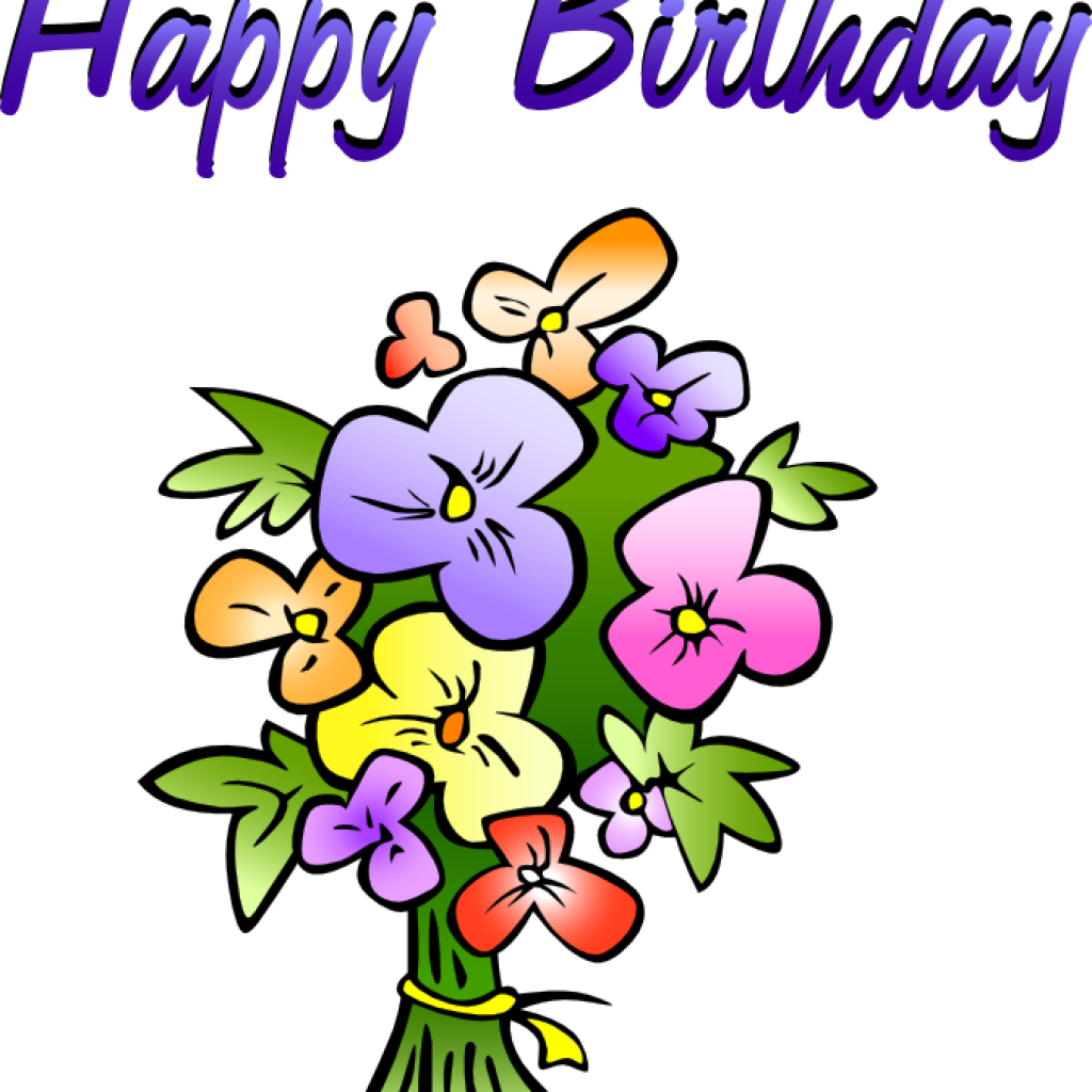 Birthday Clipart Images Free Birthday Clipart Animations - Happy Birthday Flowers Clip Art (1024x1024)