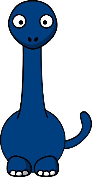 Blue Dinosaur Clip Art - Dinosaur Clipart (312x599)