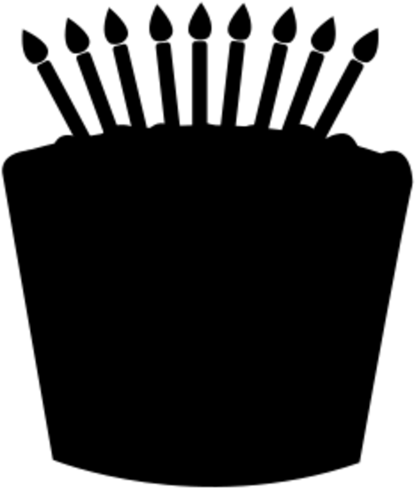 Cupcake Silhouette Image - Cupcake Silhouette Image (518x600)