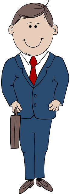 People, Man, Guy, Person, Cartoon, Men, Suit, Standing - Man Clipart (320x640)