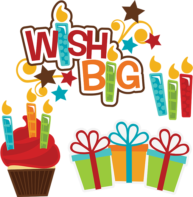 Wish Big Svg Birthday Svg Files Cupcake Svg File Birthday - Happy Birthday Presents Png (648x661)