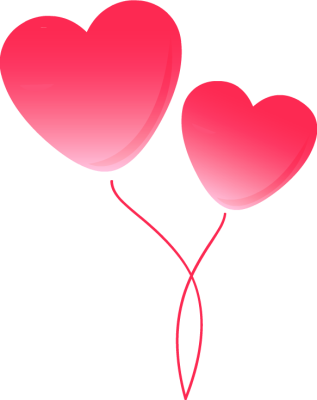 Pink Peas Cliparts - Heart Balloon Clip Art (317x400)