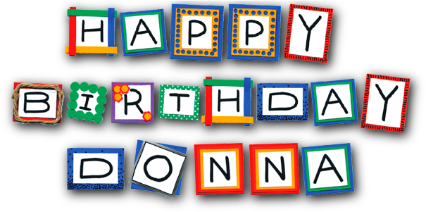 Happy Birthday Donna Clipart - Happy Birthday Donna Gif (627x300)