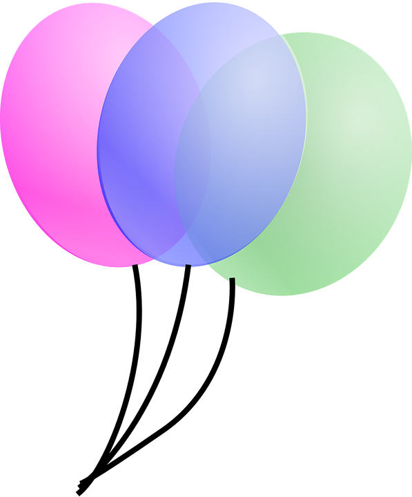 Kids, Cartoon, Free, Birthday, Holiday, Party, Balloons - Balloons Clip Art (597x720)
