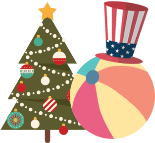 Holiday Parties - Wall Tapestry Merry Christmas Cartoon Print Tapestry (360x346)