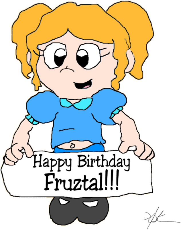 Happy Birthday Fruztal From Heather By X-manthemovieguy - Cartoon (821x974)