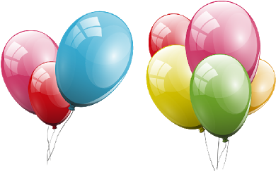 Best Balloons Clipart Transparent Background Party - Party Balloons Transparent Background (400x400)