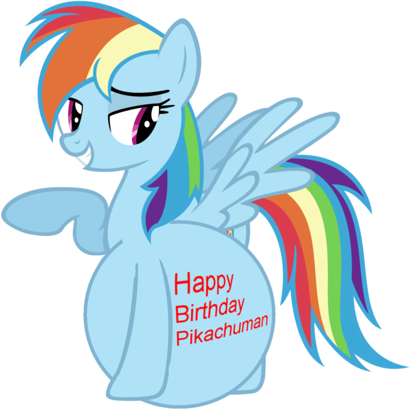 Happy Birthday Pikachuman 18 By Dashievore - Rainbow Dash Element Of Harmony (894x894)