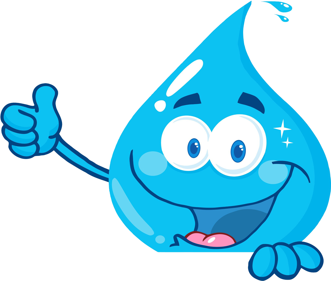Thumbs Up Clipart - Water Drop Cartoon (1200x900)