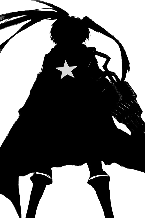 Rock Clipart Black And White - Black Rock Shooter Fanart (500x750)