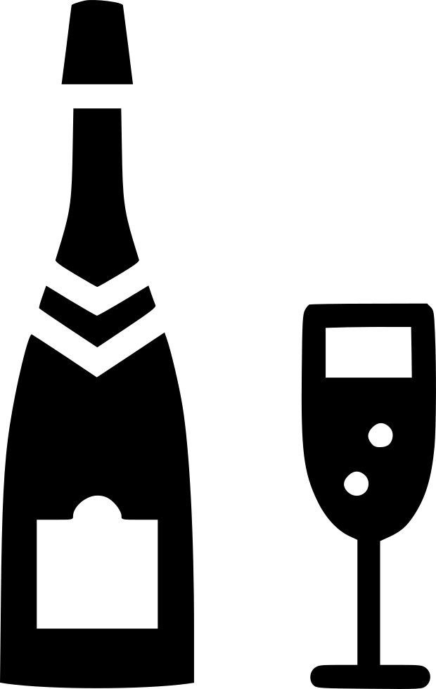 Champagne Glass Alcohol Bottle Celebrate Cheers Comments - Alcohol Icon Png (620x980)