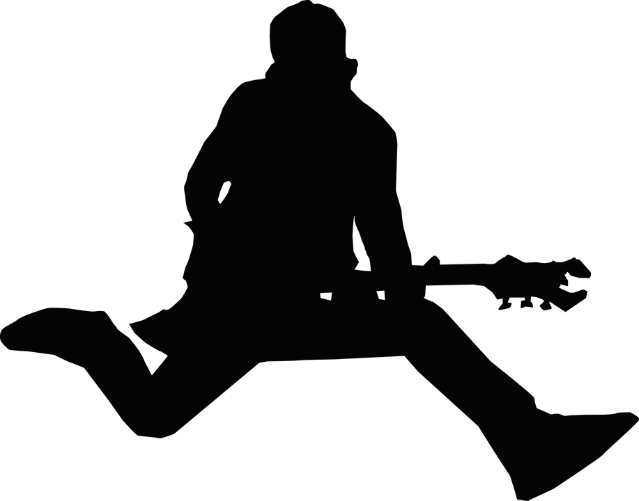 Guitar Player Silhouette Png (917x720)