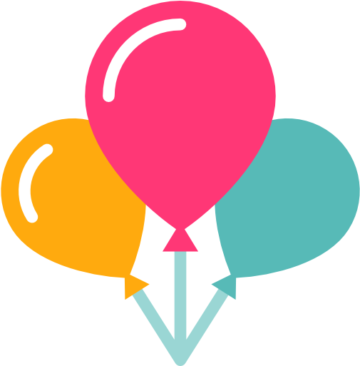 Balloons Free Icon - Balloon Flat Design Png (512x512)