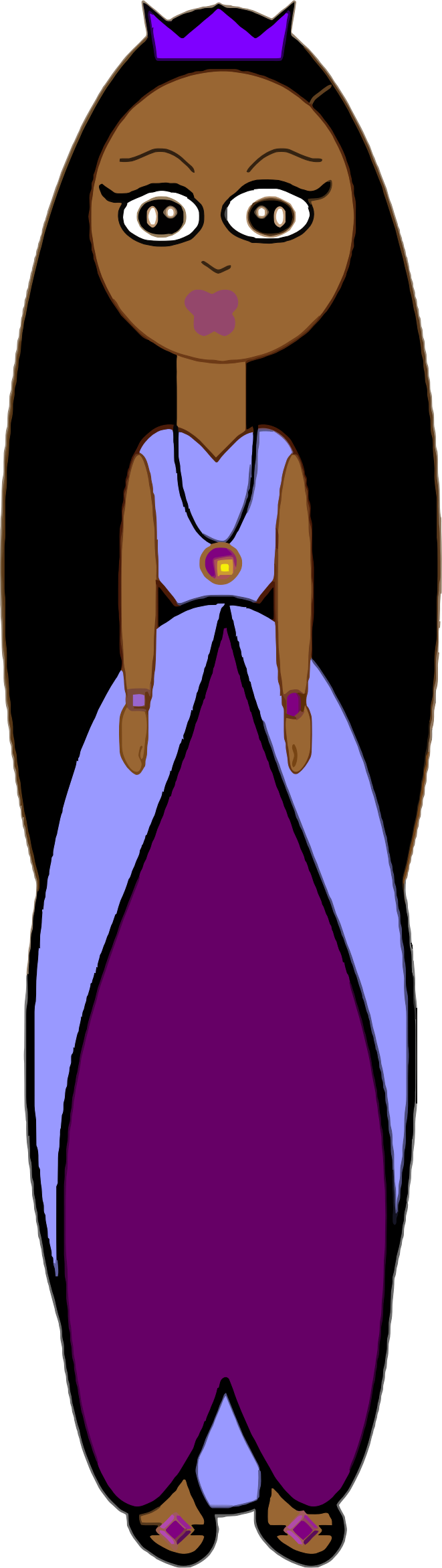 Clipart - Black Princess Png (661x2343)