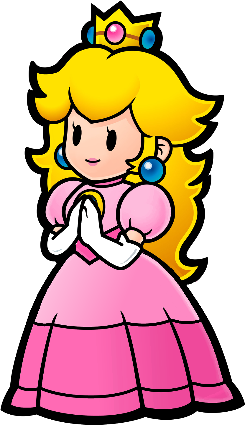 Princess Peach Clipart Vector - Princess Peach Paper Mario (900x1503)