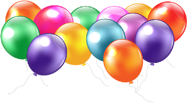 Birthday Balloons Clip Art With Transparent - Balloons Clipart Transparent Backgrounds (800x439)