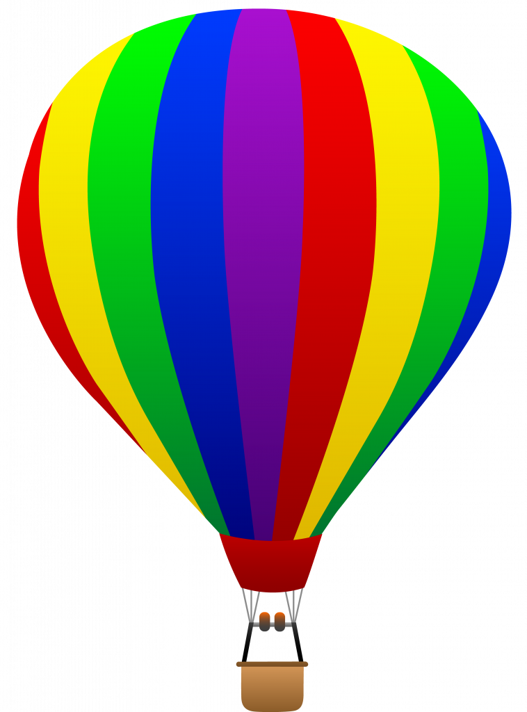 Love Cartoon Hot Air Balloon Images Trend Rainbow Striped - Hot Air Balloon Clipart (758x1024)