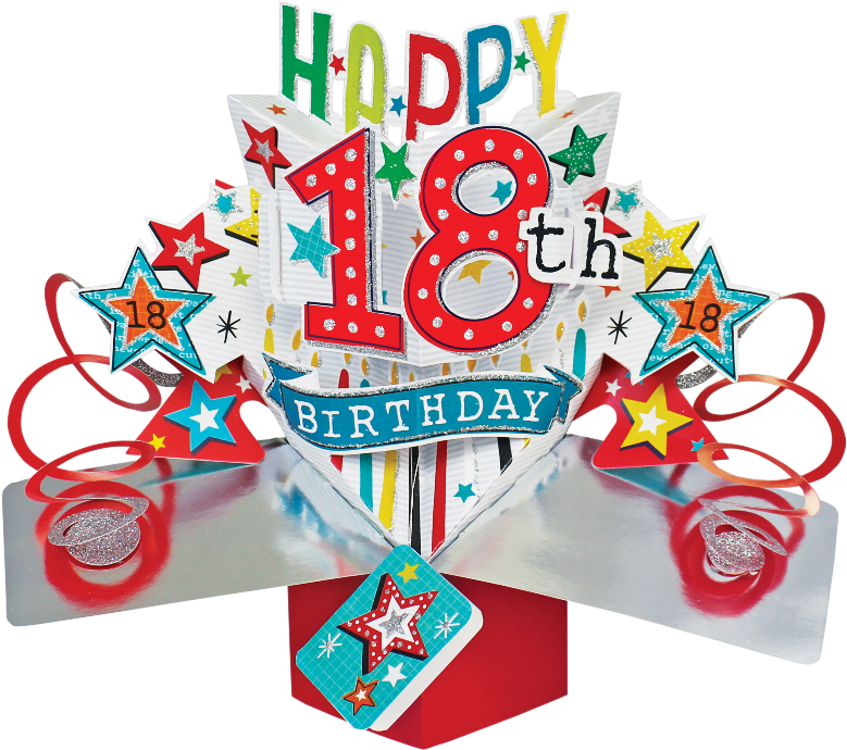 Happy 18th Birthday Pop-up Greeting Card - Happy 18 Birthday Grandson (1024x853)